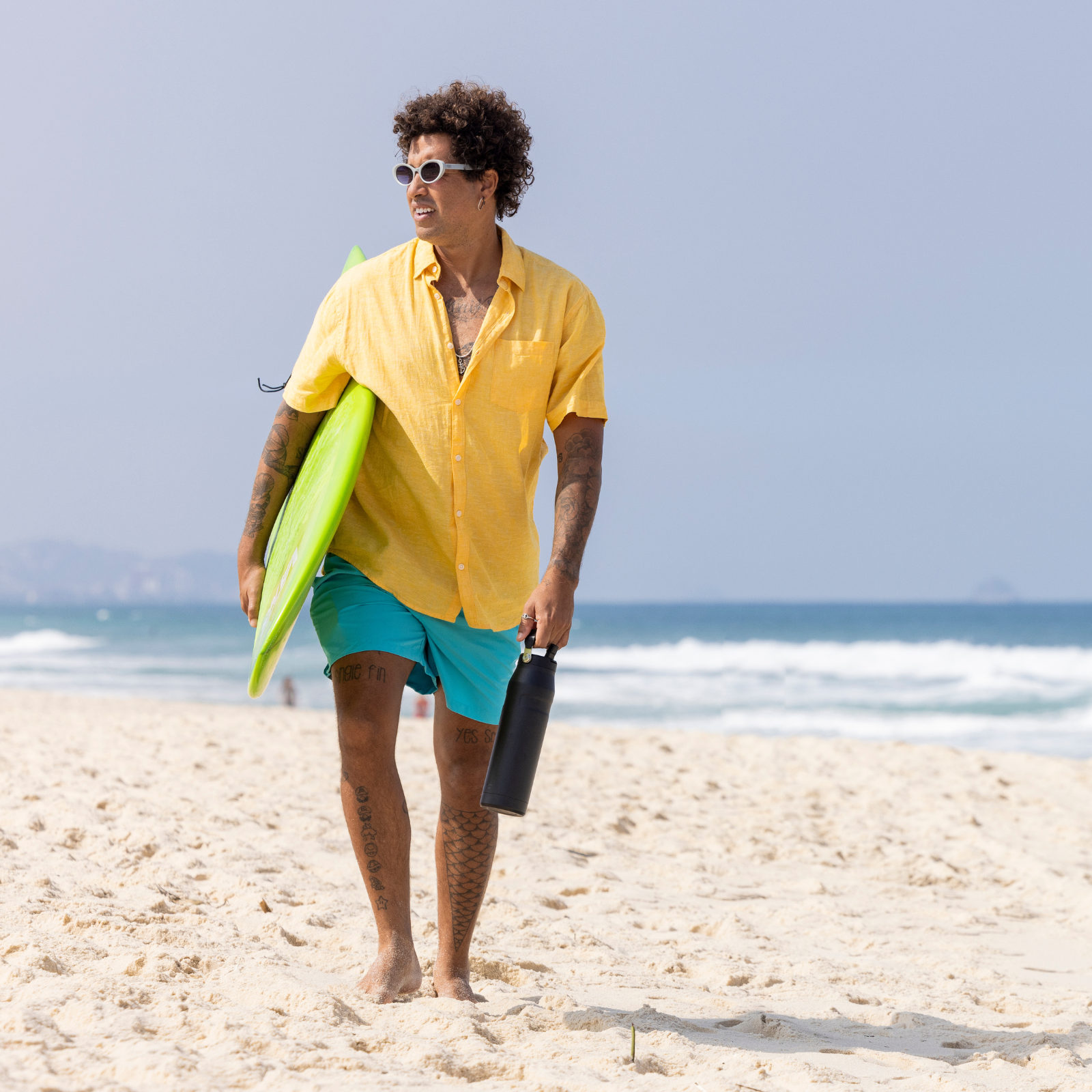 Garrafa Térmica Aerolight Flip Straw Heat Wave Black | 710ML