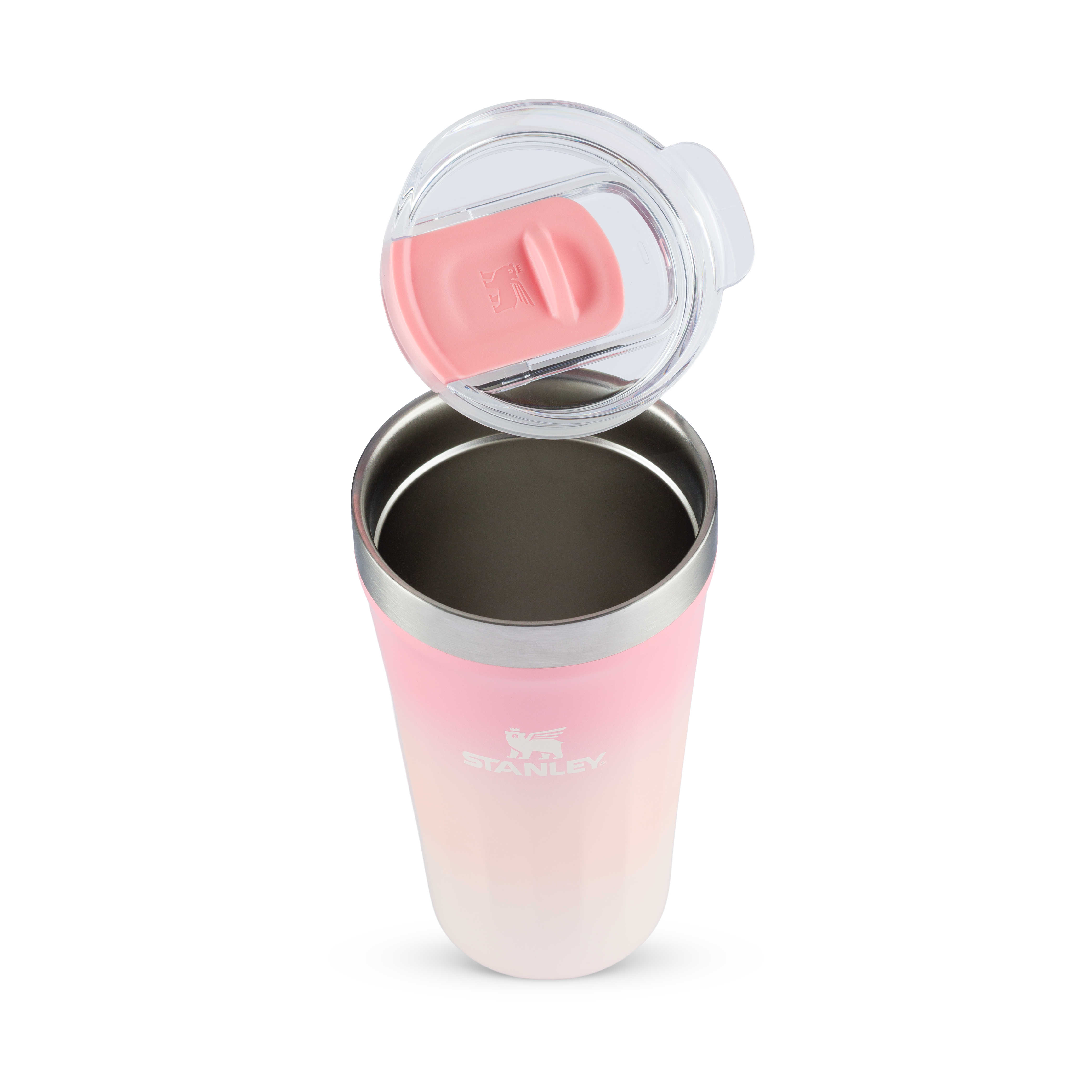 Copo Texturizado Com Tampa Pink Mesa Sunset Gloss | 473ml