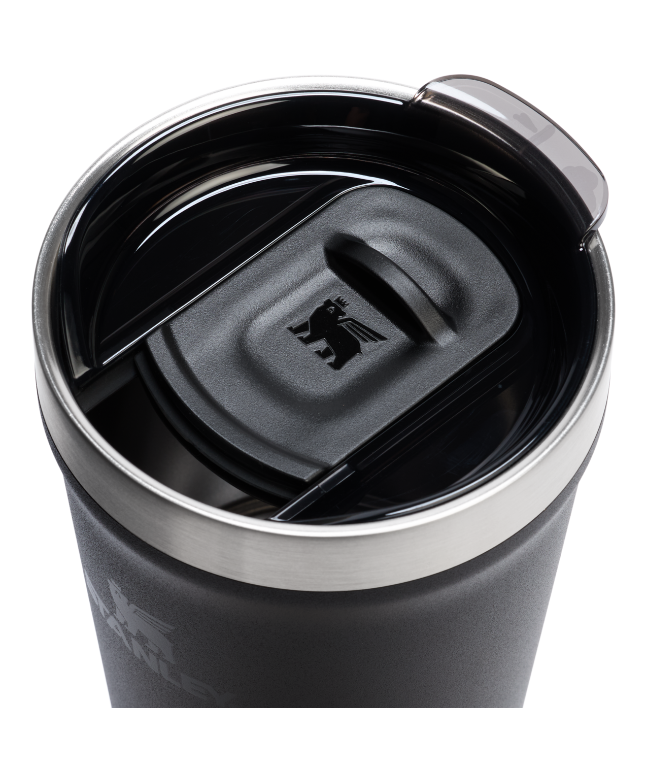 Copo Texturizado Com Tampa Black Gloss | 473ml