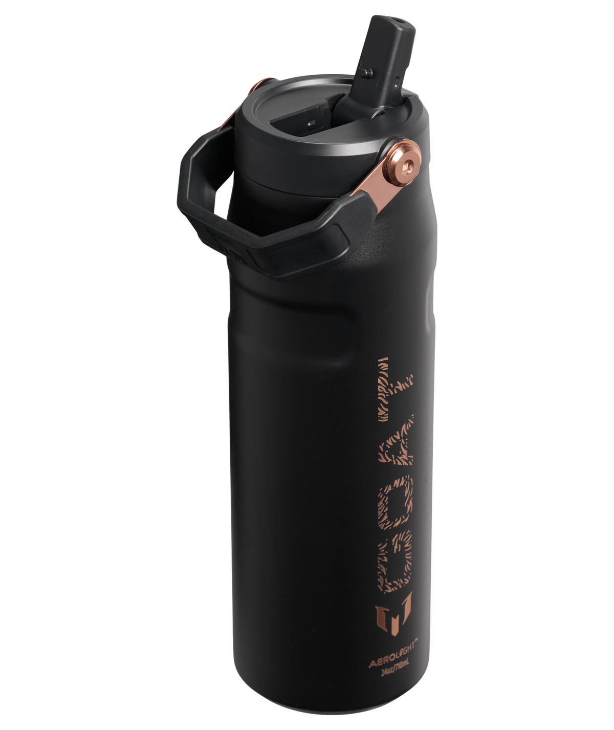 Garrafa Térmica Aerolight Flip Straw Messi Black Stanley | 710ml