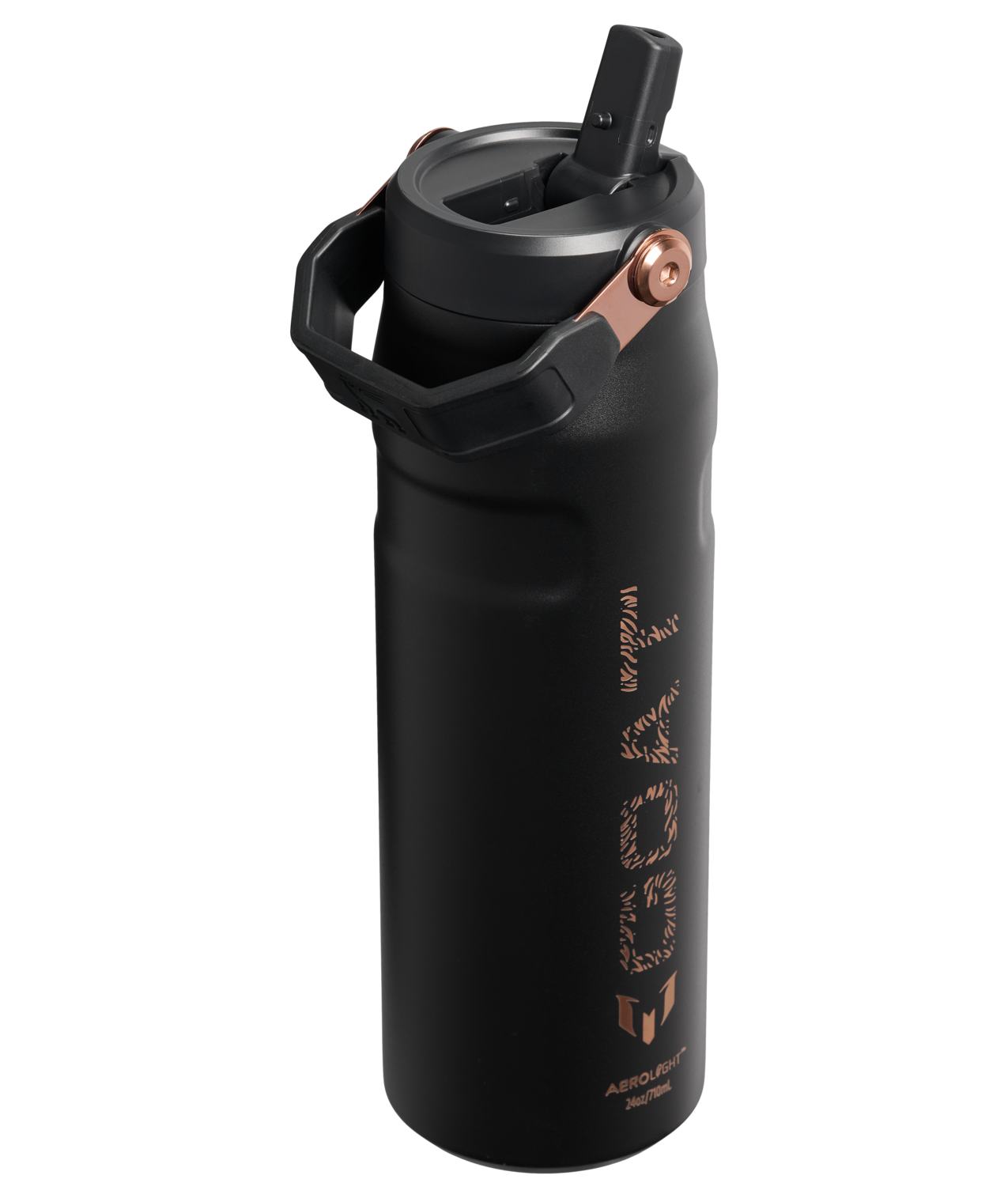 Garrafa Térmica Aerolight Flip Straw Messi Black Stanley | 710ml