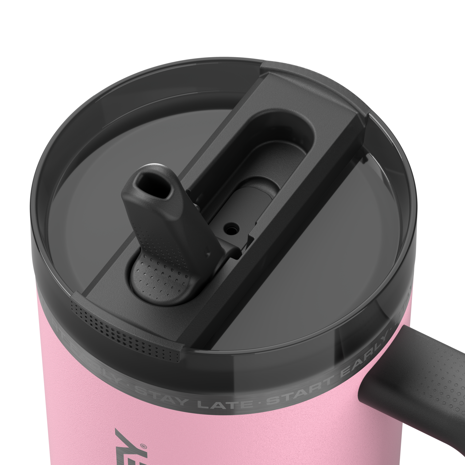 Detalhes da tampa da Quencher Protour Pink Messi Stanley
