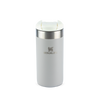 Modelo 4 - Copo térmico cinza claro com tampa branca.