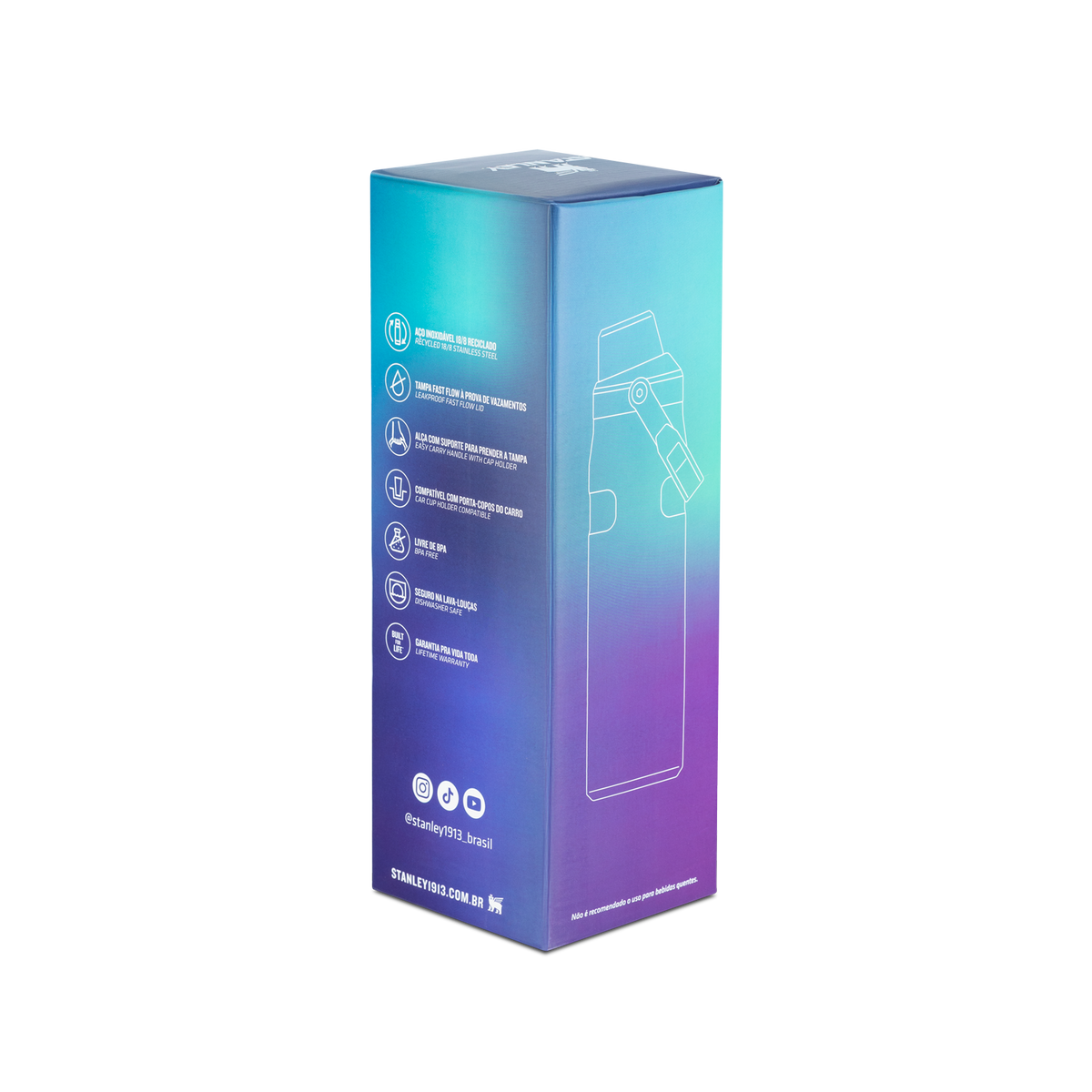 Garrafa Térmica Aerolight Fast Flow Coastal Teal Motion New Frequency | 710ml