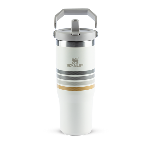 Tumbler Térmico Flip Straw Varsity Cream Ash Stripes | 887ml
