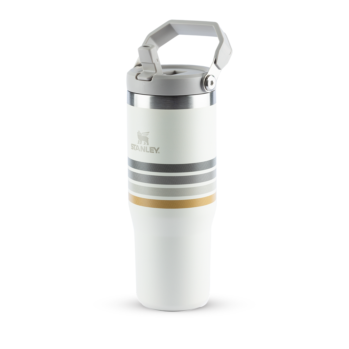 Tumbler Térmico Flip Straw Varsity Cream Ash Stripes | 887ml