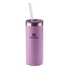 Modelo 2 - Copo térmico Stanley lilás com canudo e tampa roxa.