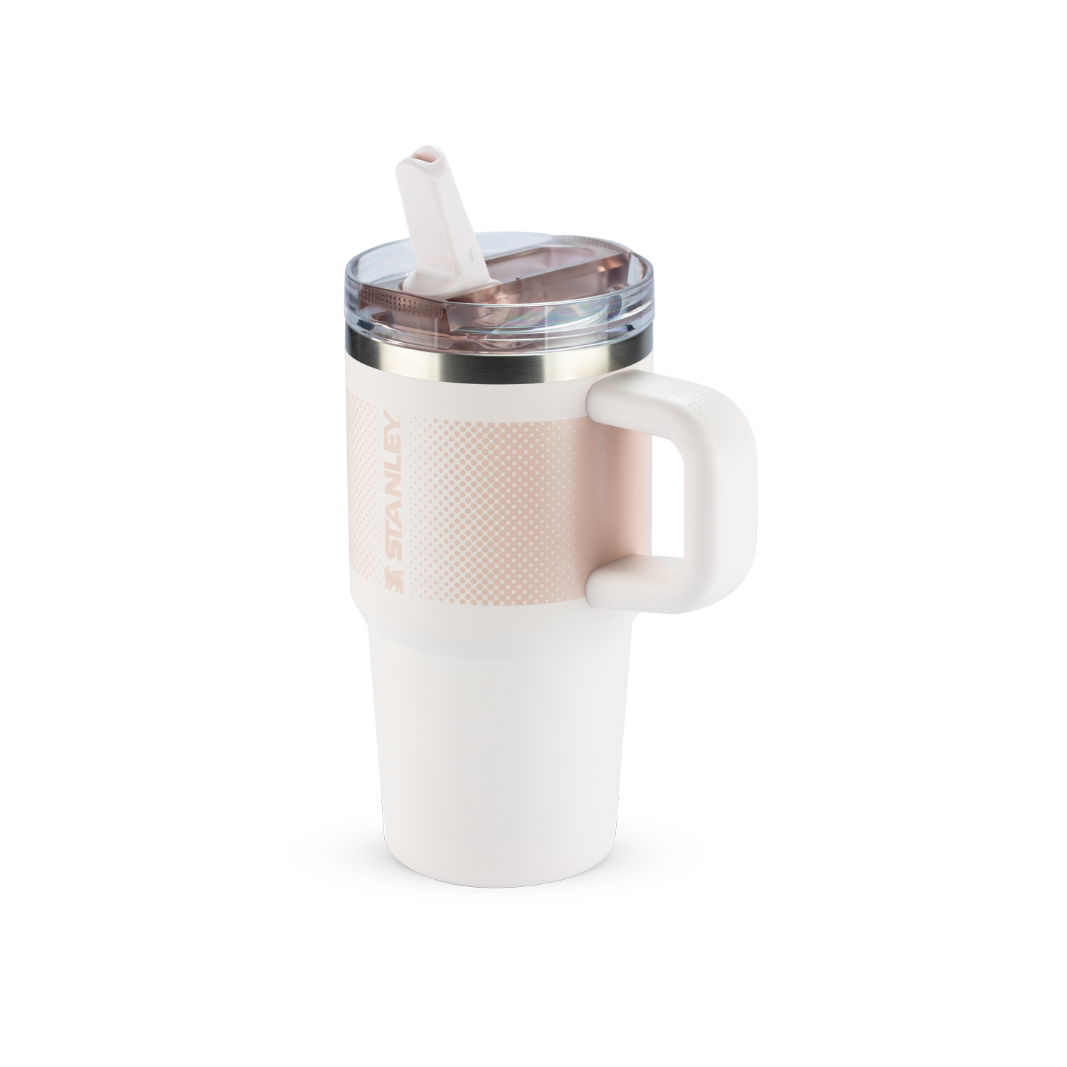 Quencher Protour Stanley rose, com canudo e tampa